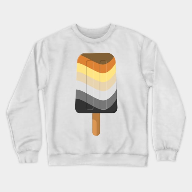 Cute Gay Bear Pride Flag Popsicle Crewneck Sweatshirt by LiveLoudGraphics